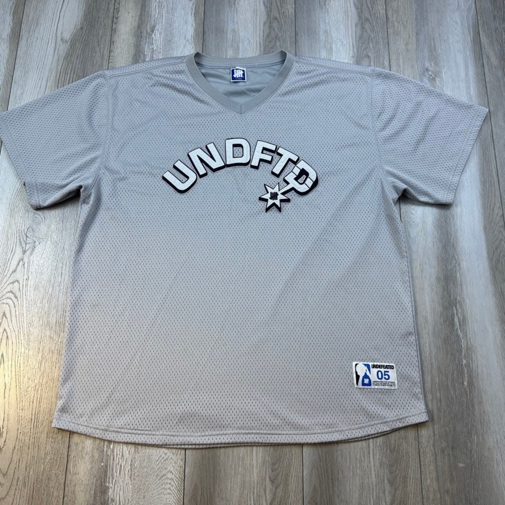 Undefeated UNDFTP Practice Jersey Mens XL Gray Shootout Mesh Basketball Men